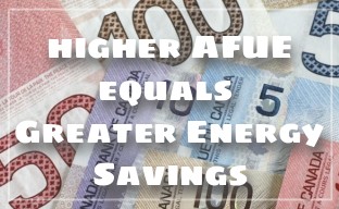 higher AFUE = greater energy savings